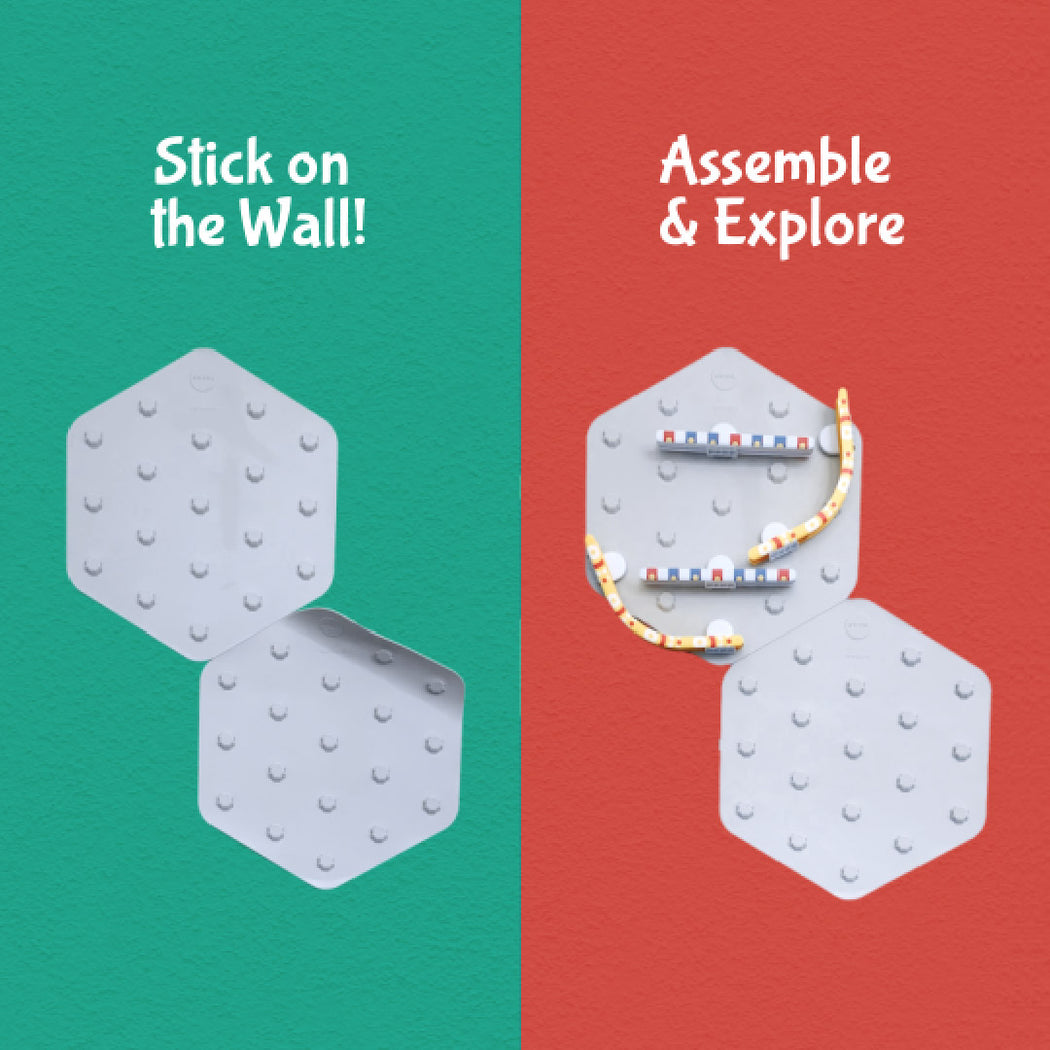 VertiPlay STEM Marble Run | Ultra Fun Play Wall | 6 Mat Bases