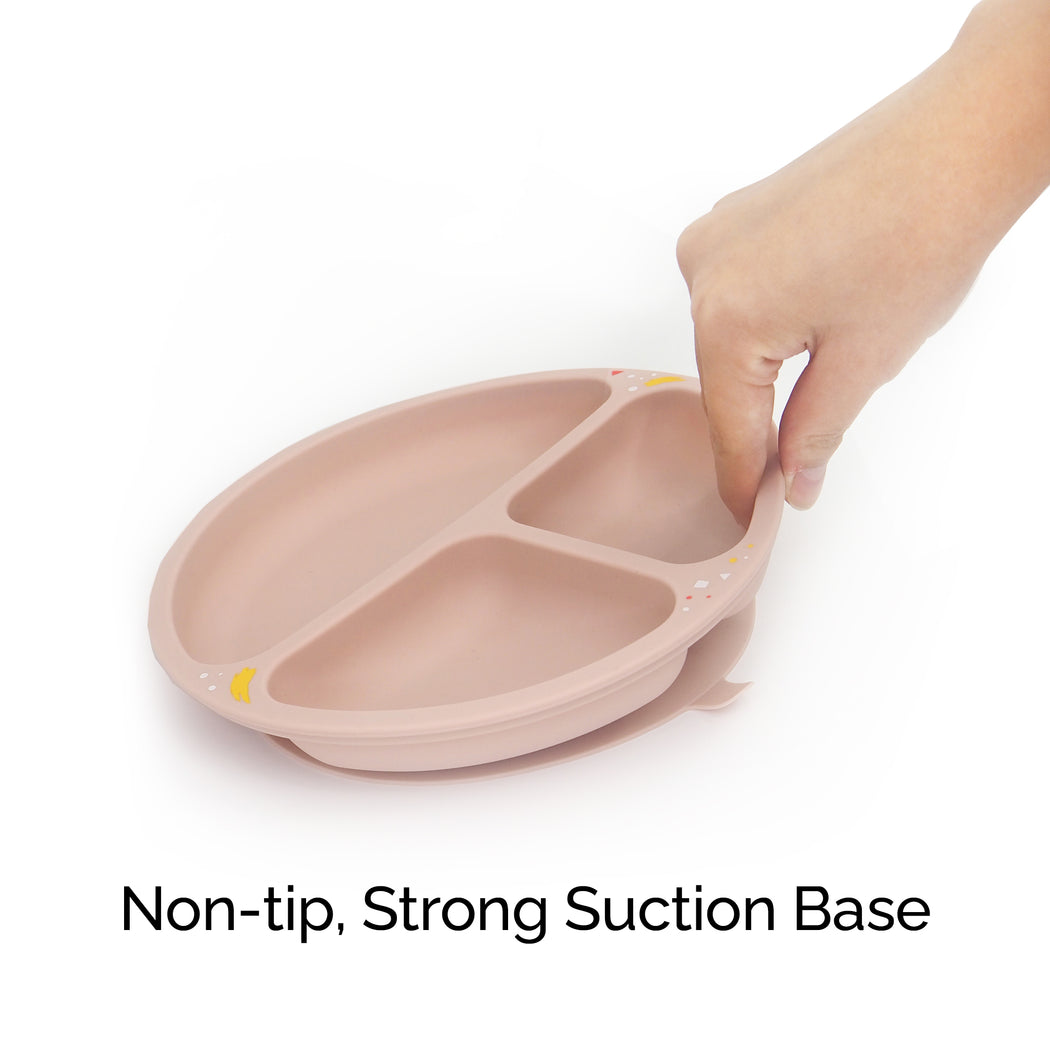 Baby Plate, Fork & Spoon - Grapefruit Pink