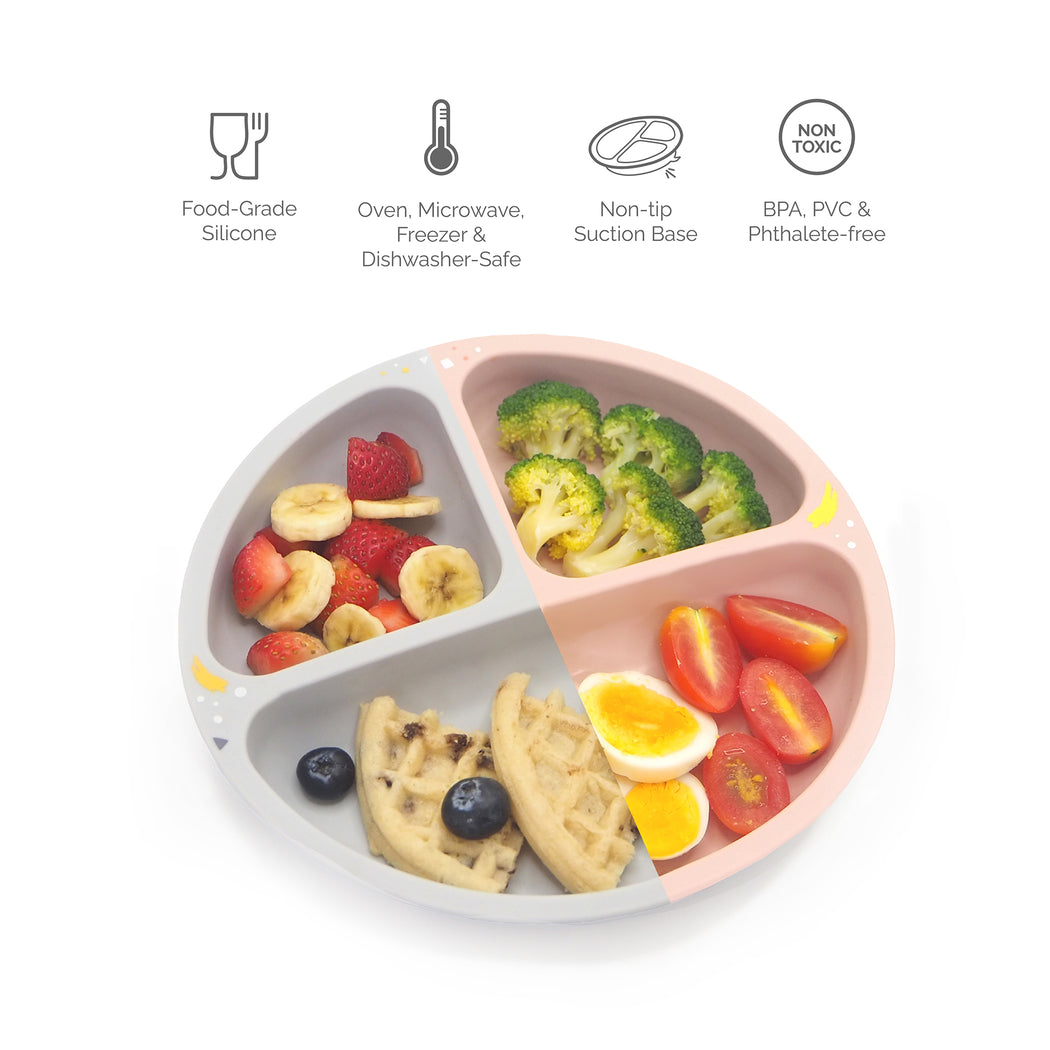 Baby Plate, Fork & Spoon - Earl Grey