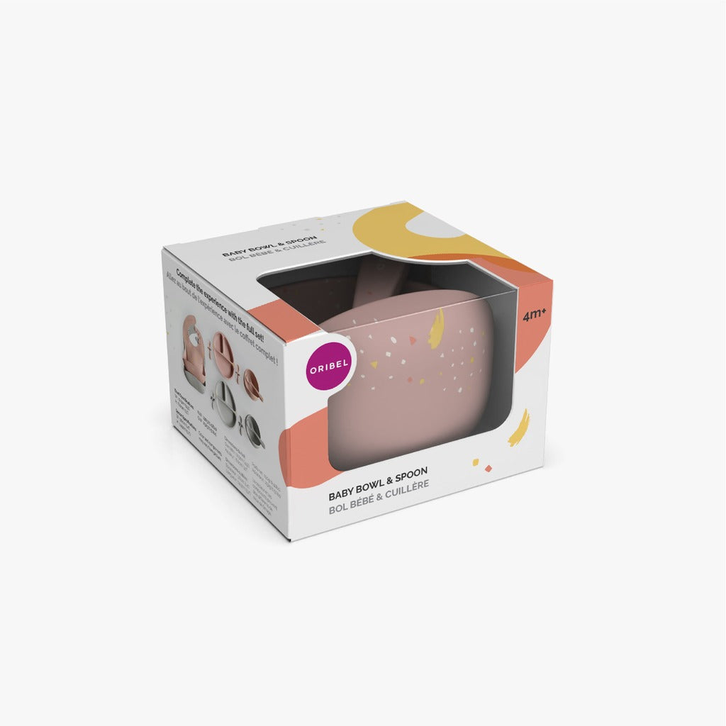 Baby Bowl & Spoon - Grapefruit Pink