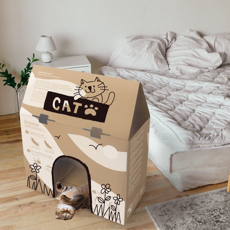 DIY Craft: Your Feline Friend's Very Own Cat House