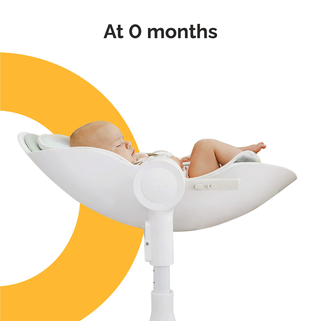 Modern reclining high chair that grows with your baby Cocoon — Oribel