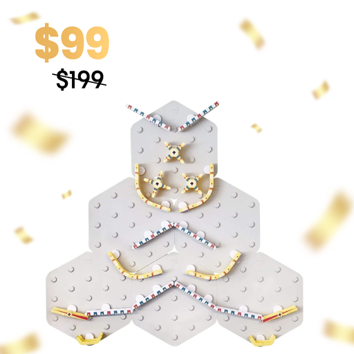 VertiPlay STEM Marble Run | Ultra Fun Play Wall | 6 Mat Bases