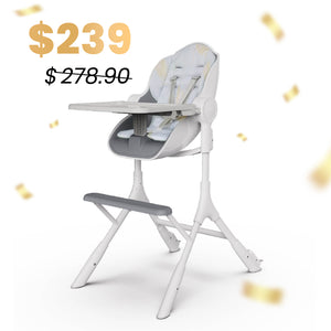 Cocoon Z High Chair | Lounger + Seat Liner Combo - Ice Grey