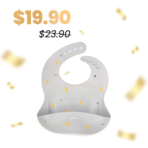 Baby Silicone Bib - Earl Grey