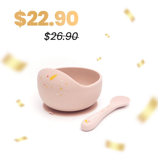 Baby Bowl & Spoon - Grapefruit Pink