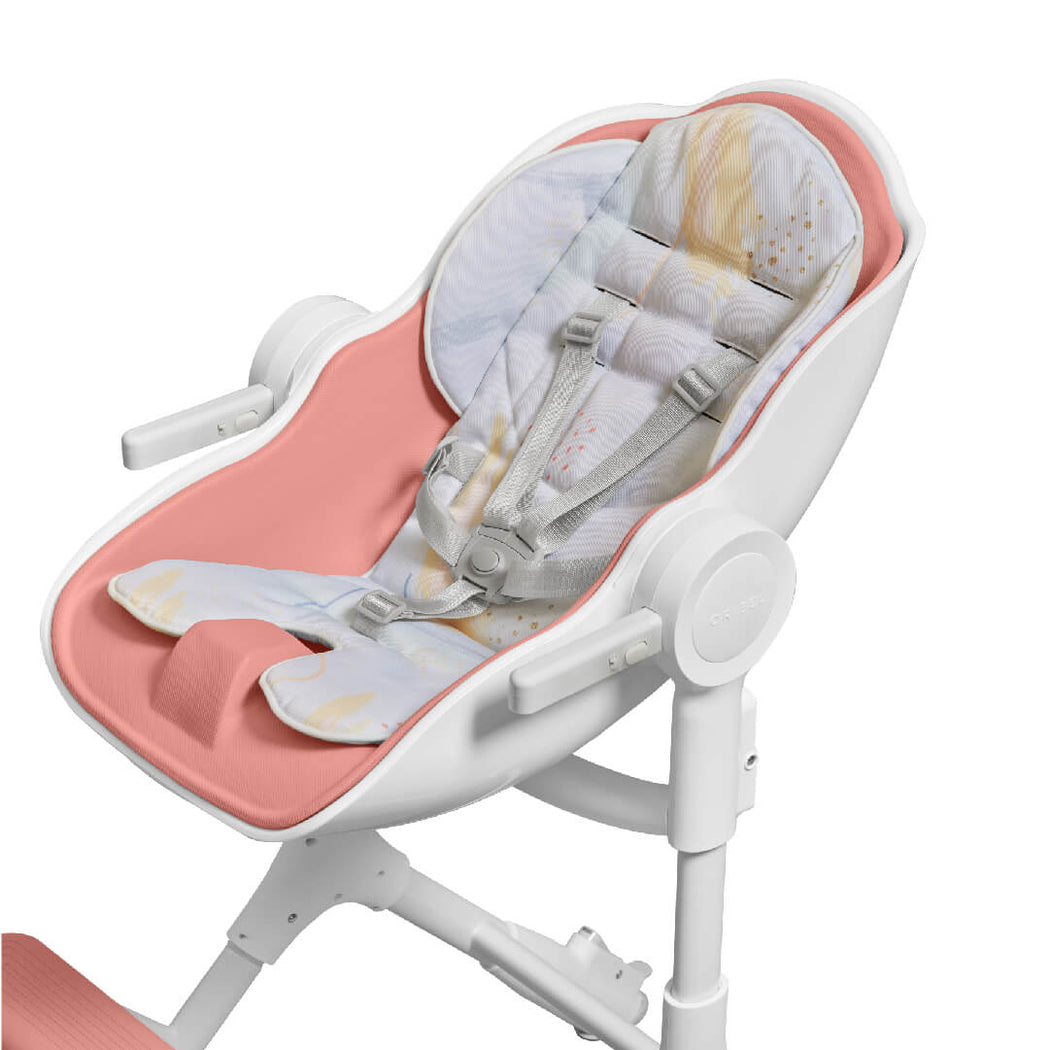 Cocoon Z High Chair | Lounger + Seat Liner Combo - Cotton Candy Pink