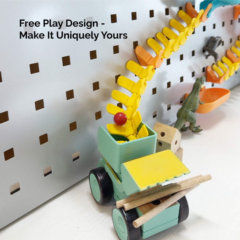 VertiPlay Magnetic Marble Run - Builder Set for any magnetic surface