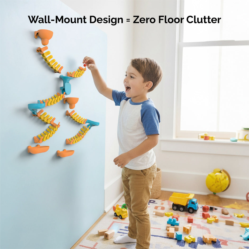 VertiPlay Magnetic Marble Run - Builder Set for Freeplay anywhere