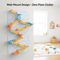 VertiPlay Magnetic Marble Run - Explorer Set with Magnetic Stick-On Playboard