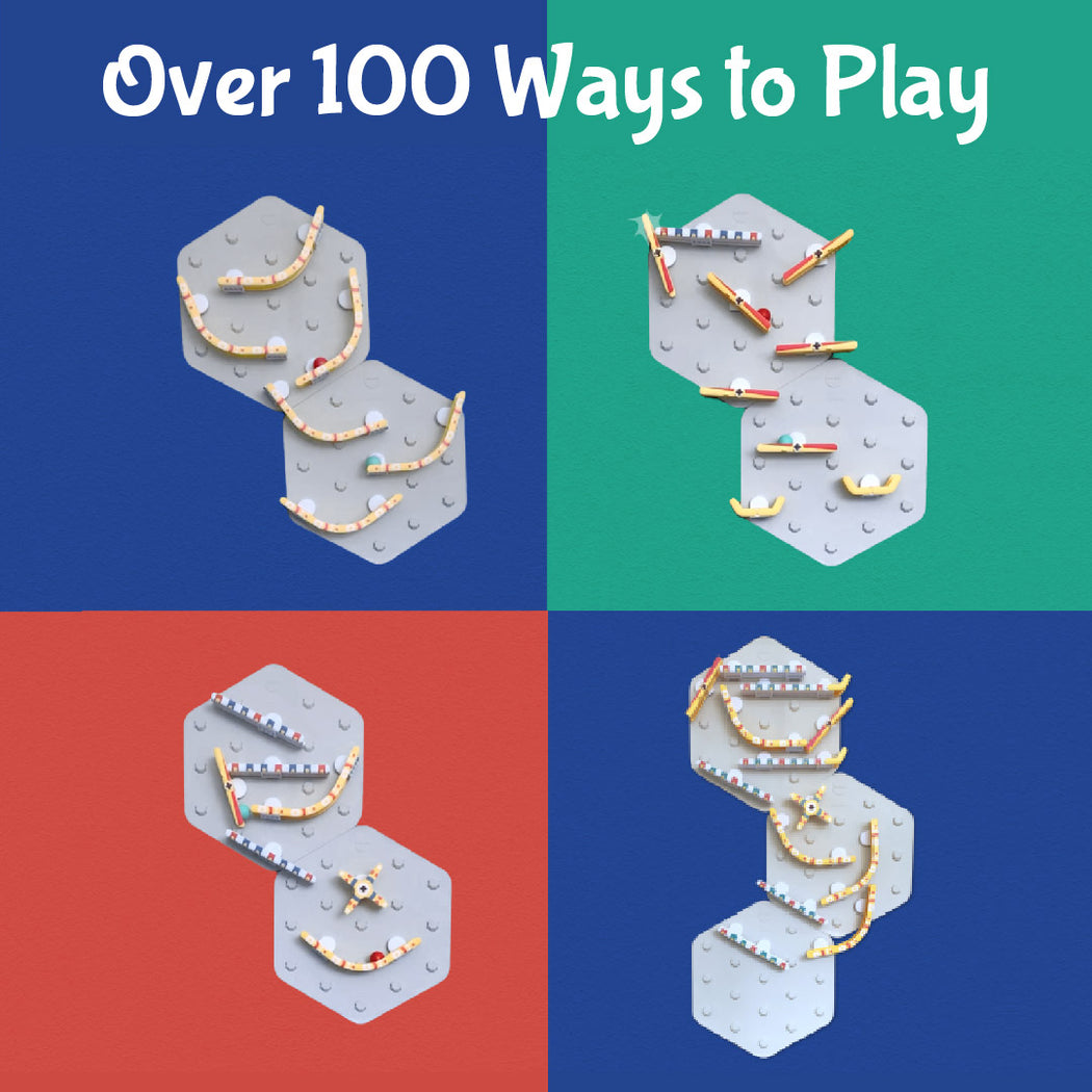 Pin-wheel tracks | Build your own Marble Run Or, Extend it!