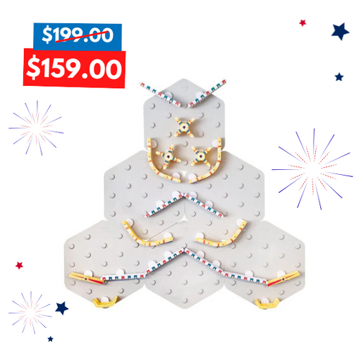 VertiPlay STEM Marble Run | Ultra Fun Play Wall | 6 Mat Bases