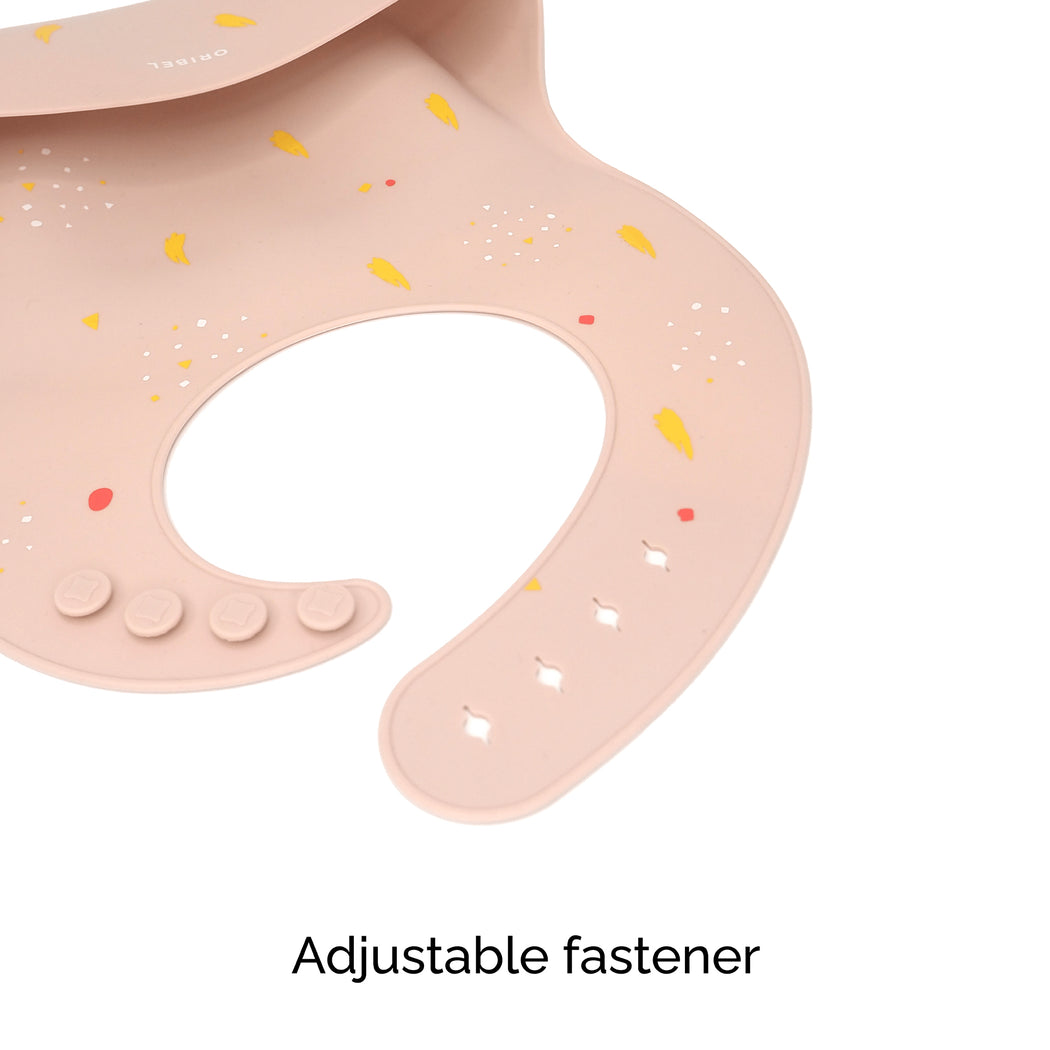 Baby Silicone Bib - Grapefruit Pink