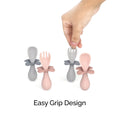 Baby Plate, Fork & Spoon - Grapefruit Pink