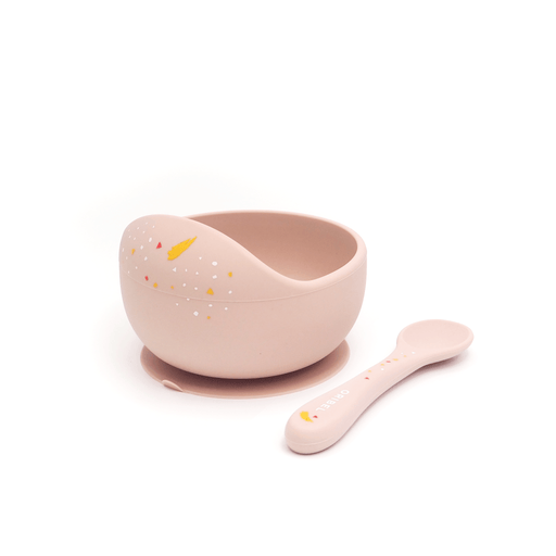 Baby Bowl & Spoon - Grapefruit Pink