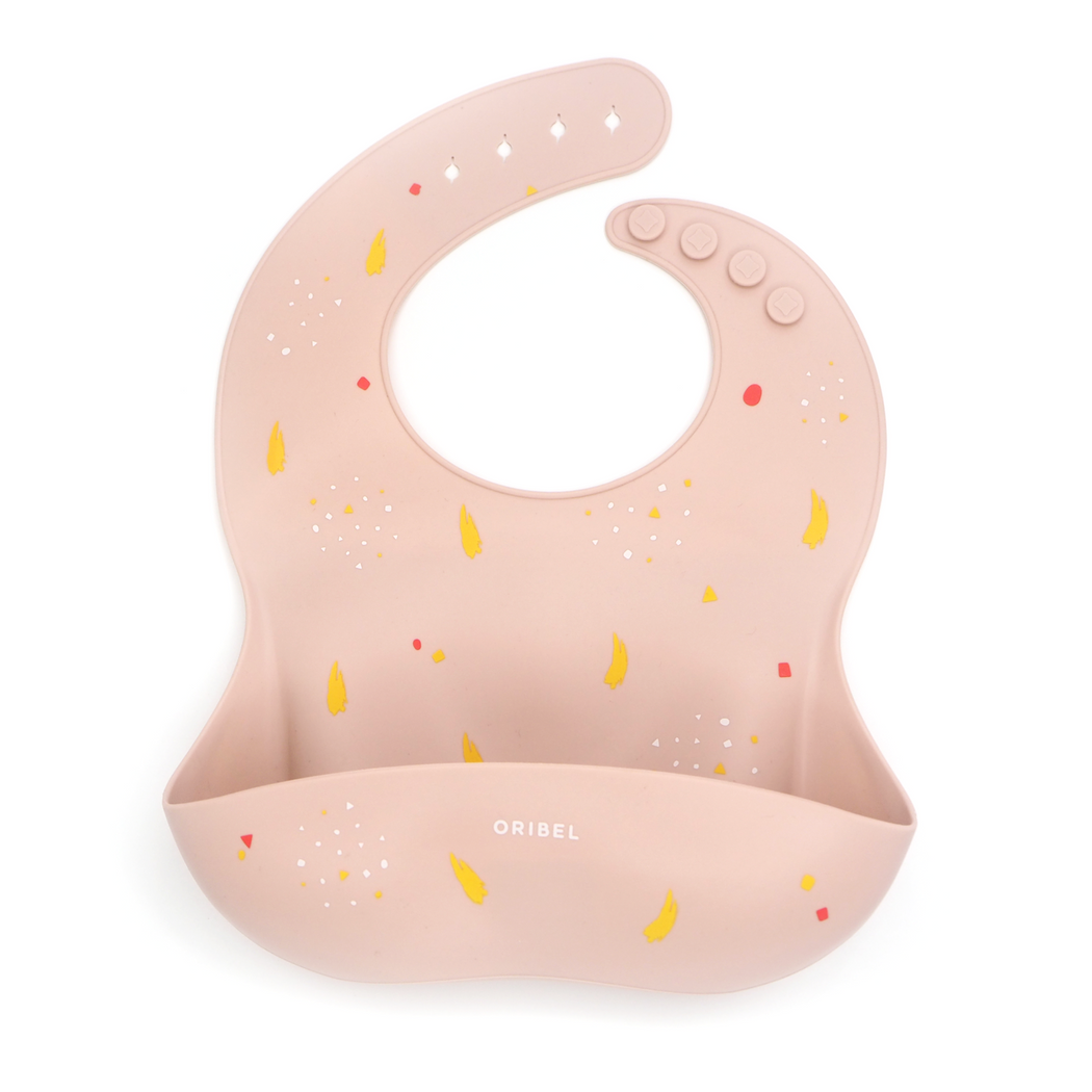 Baby Silicone Bib - Grapefruit Pink