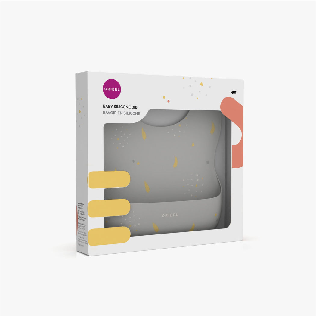 Baby Silicone Bib - Earl Grey